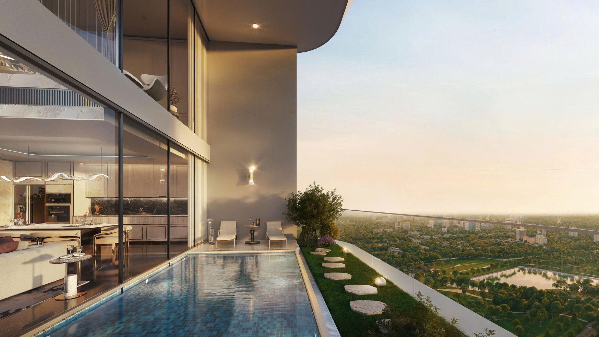 Không gian riêng biệt với bể bơi và sân vườn trên tầng cao - đặc quyền tại các căn duplex The Rey Edition